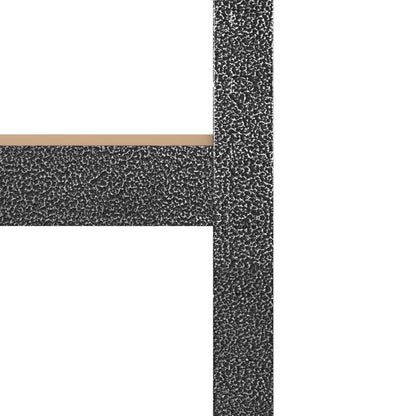 Hoekrek Robuust 5-Laags Staal En Bewerkt Hout Grijs 1 90 x 90 x 180 cm