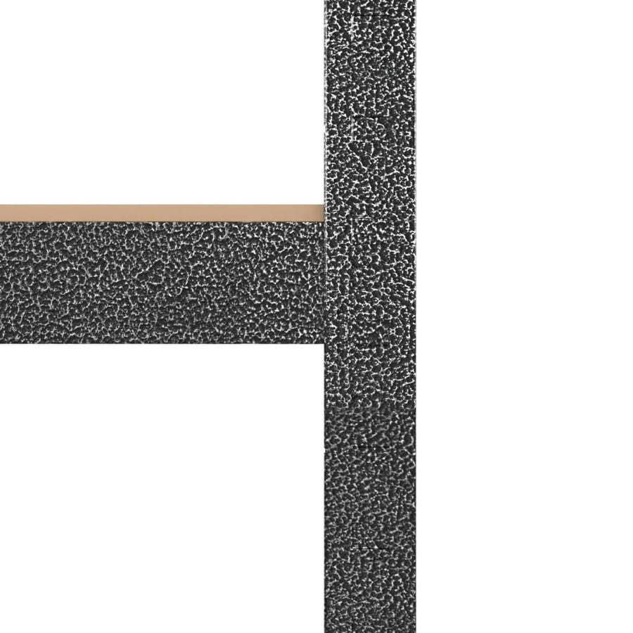 Hoekrek Robuust 5-Laags Staal En Bewerkt Hout Grijs 1 90 x 90 x 180 cm