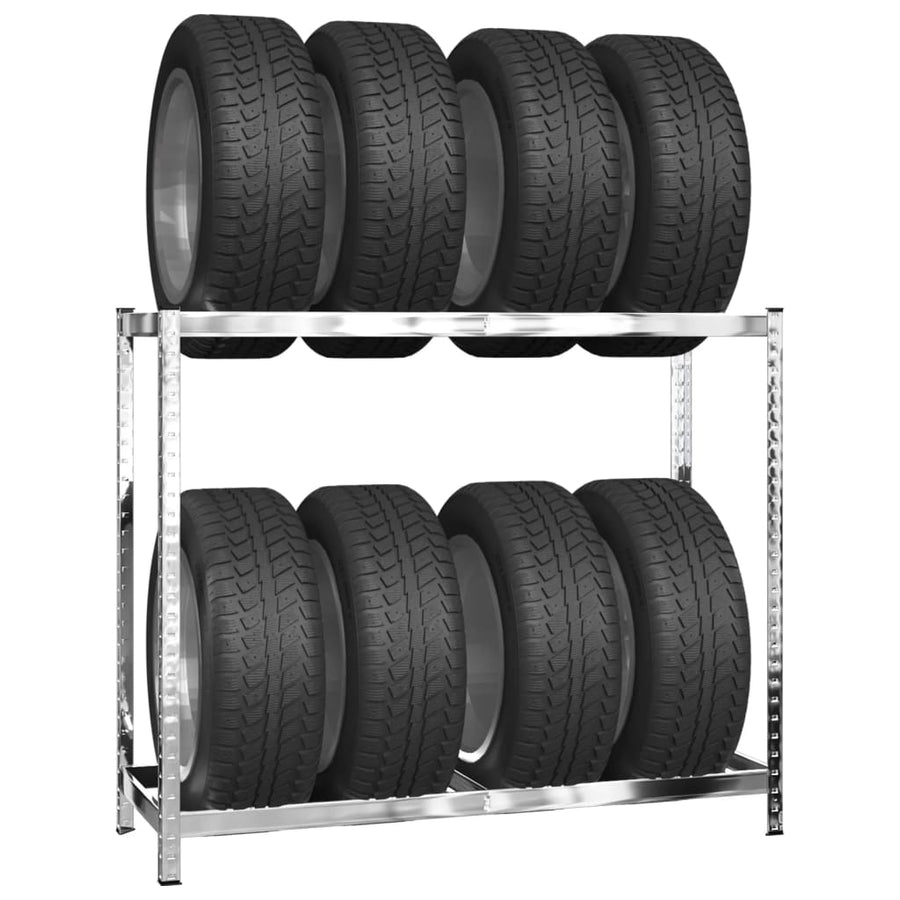 Bandenrek 2-Laags Staal Kleurig Zilver 1