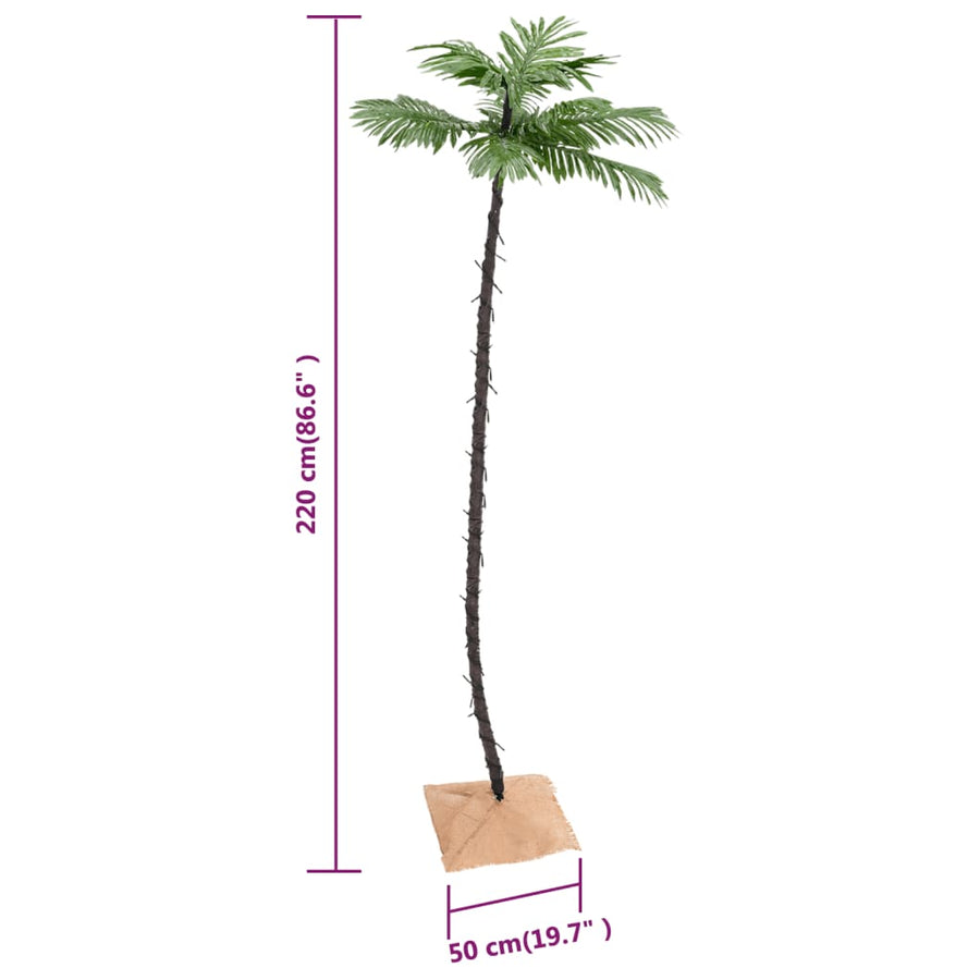 Palmboom Led 136 Led's Warmwit 220 Cm