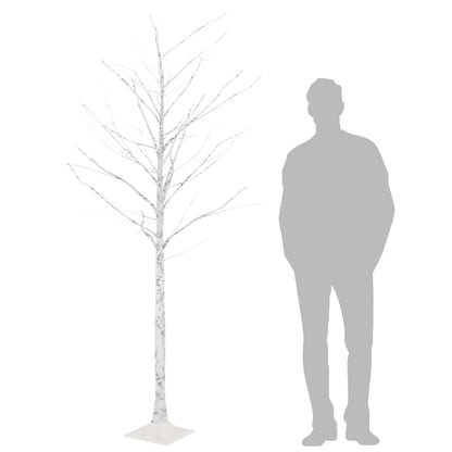 Berkenboom Led 128 Led's Warmwit 220 Cm Wit