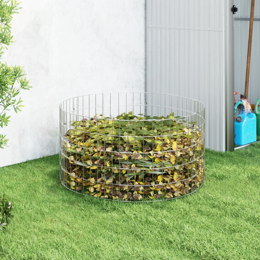 Compostbak Ø100x50 cm gegalvaniseerd staal Ø 100 x 50 cm
