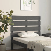 Hoofdbord 100x3x80 cm massief grenenhout grijs