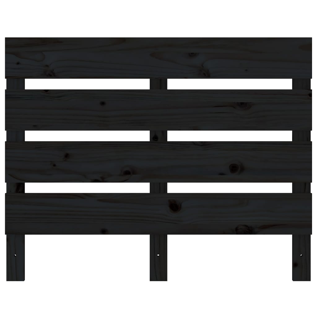 Hoofdbord 00X3X80 Cm Massief Grenenhout 100 x 80 cm Zwart
