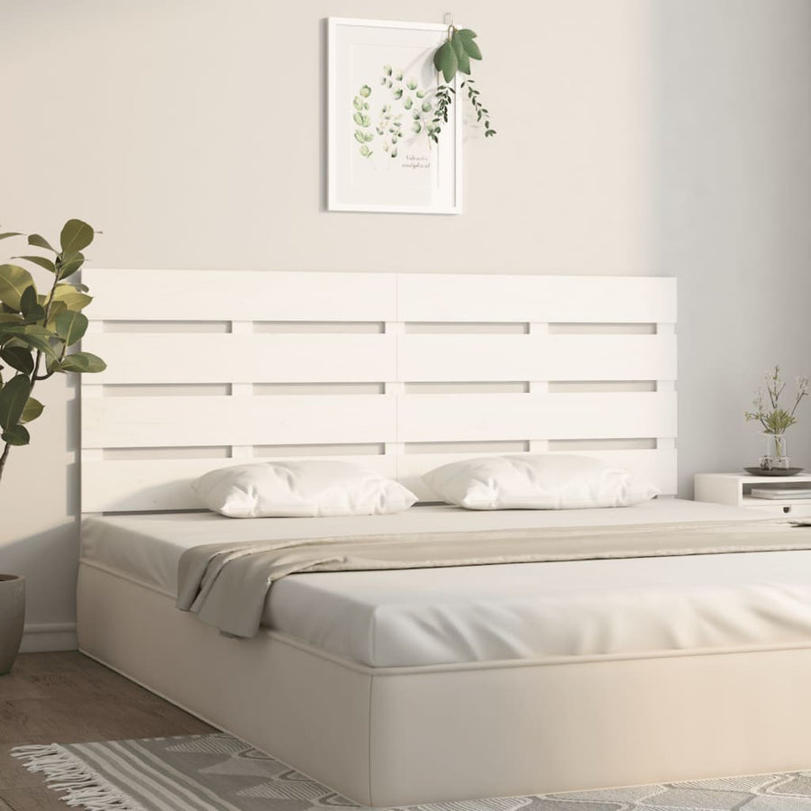 Hoofdbord 40X3X80 Cm Massief Grenenhout 140 x 80 cm Wit