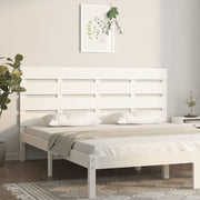 Hoofdbord 140x3x80 cm massief grenenhout wit