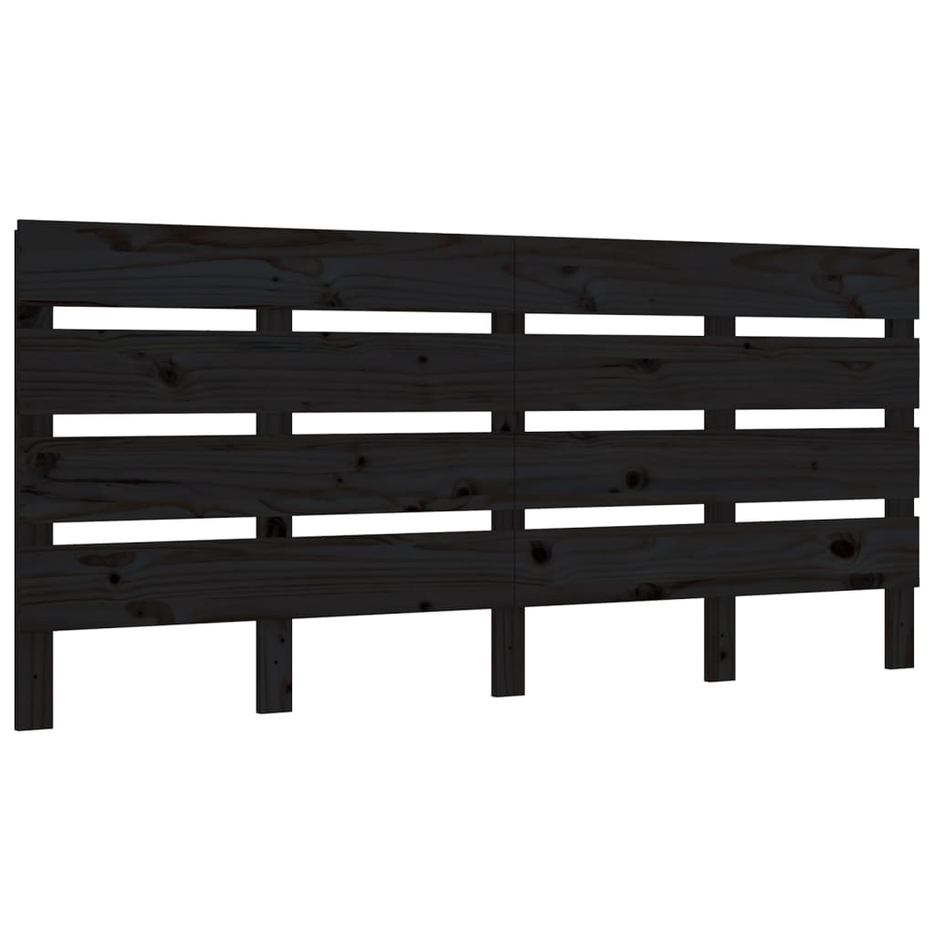 Hoofdbord 180x3x80 cm massief grenenhout zwart