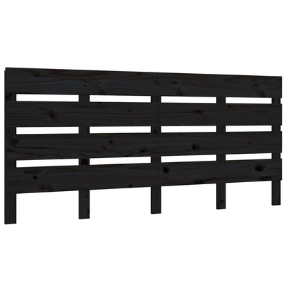 Hoofdbord 180x3x80 cm massief grenenhout zwart