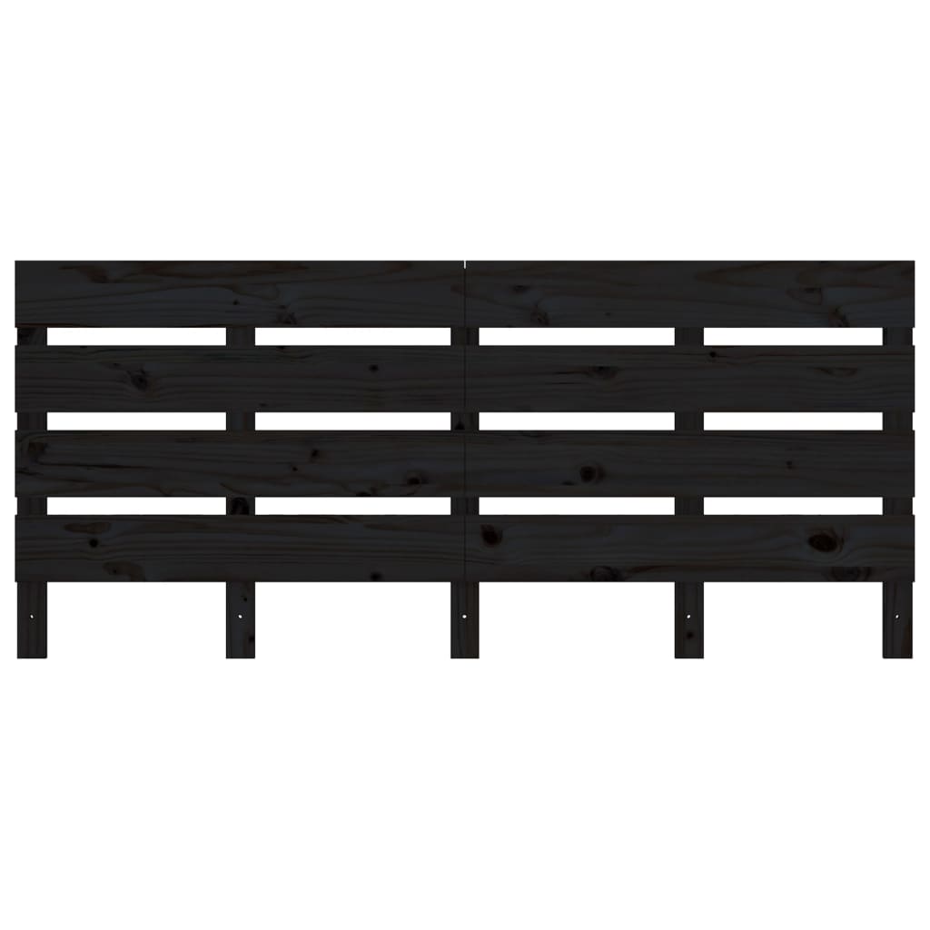 Hoofdbord 180x3x80 cm massief grenenhout zwart