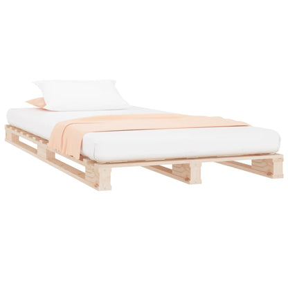 Palletbed Massief Grenenhout 90 x 200 cm Naturel