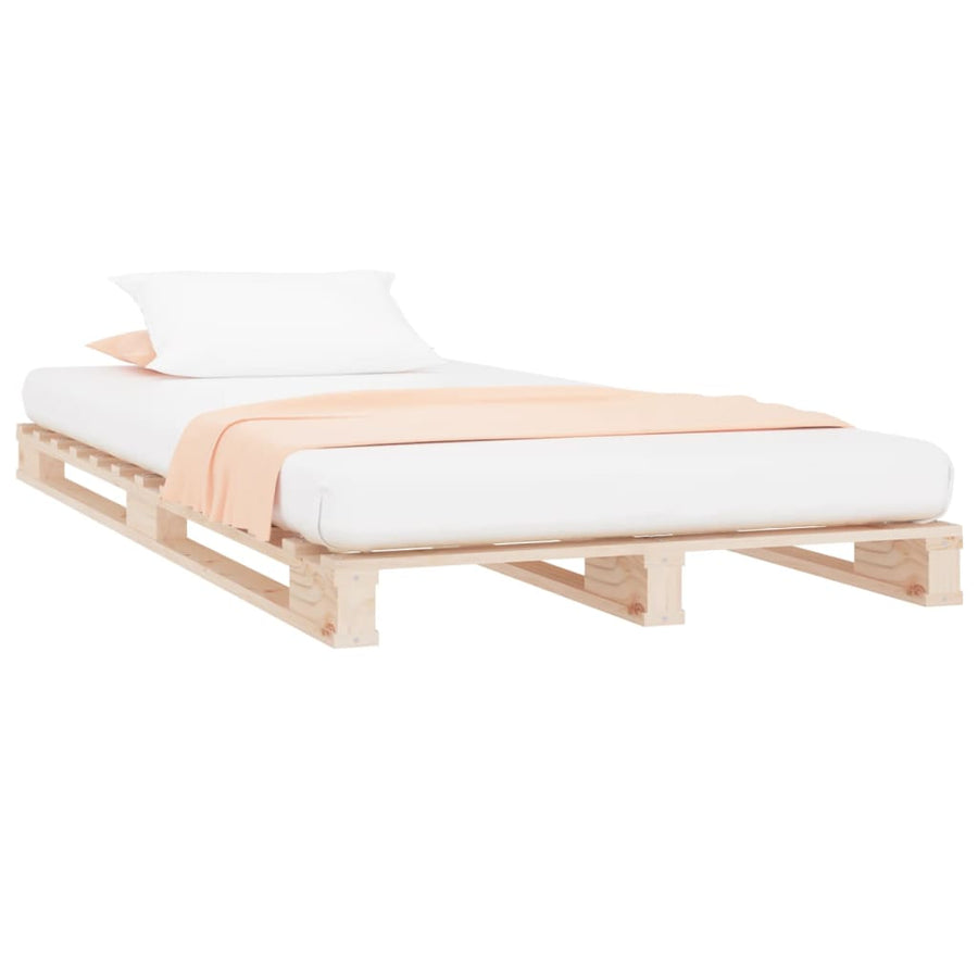 Palletbed Massief Grenenhout 90 x 200 cm Naturel