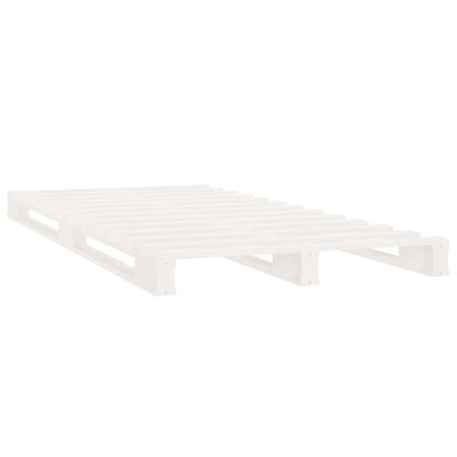 Palletbed Massief Grenenhout 90 x 200 cm Wit