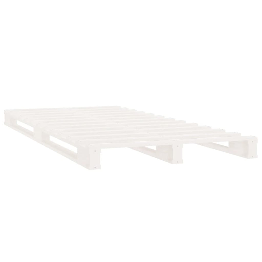 Palletbed Massief Grenenhout 90 x 200 cm Wit