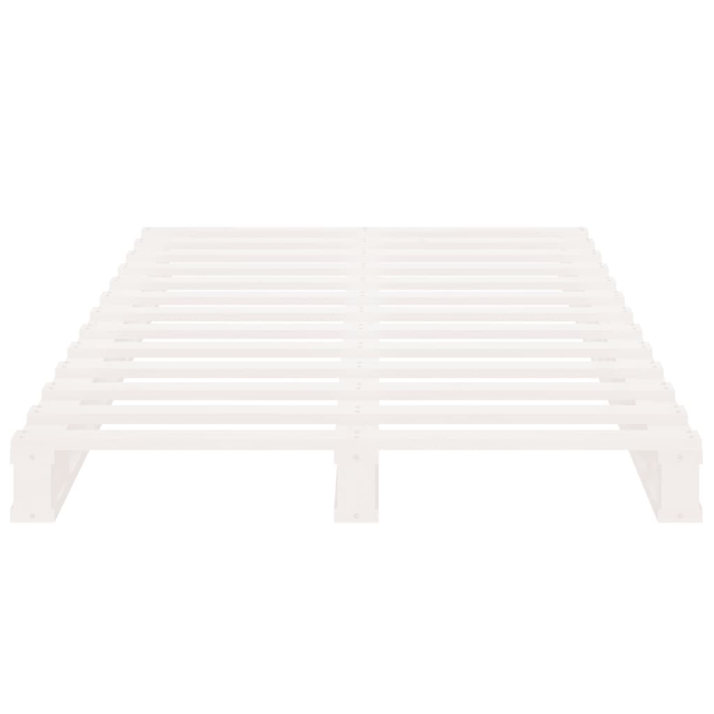 Palletbed Massief Grenenhout 90 x 200 cm Wit