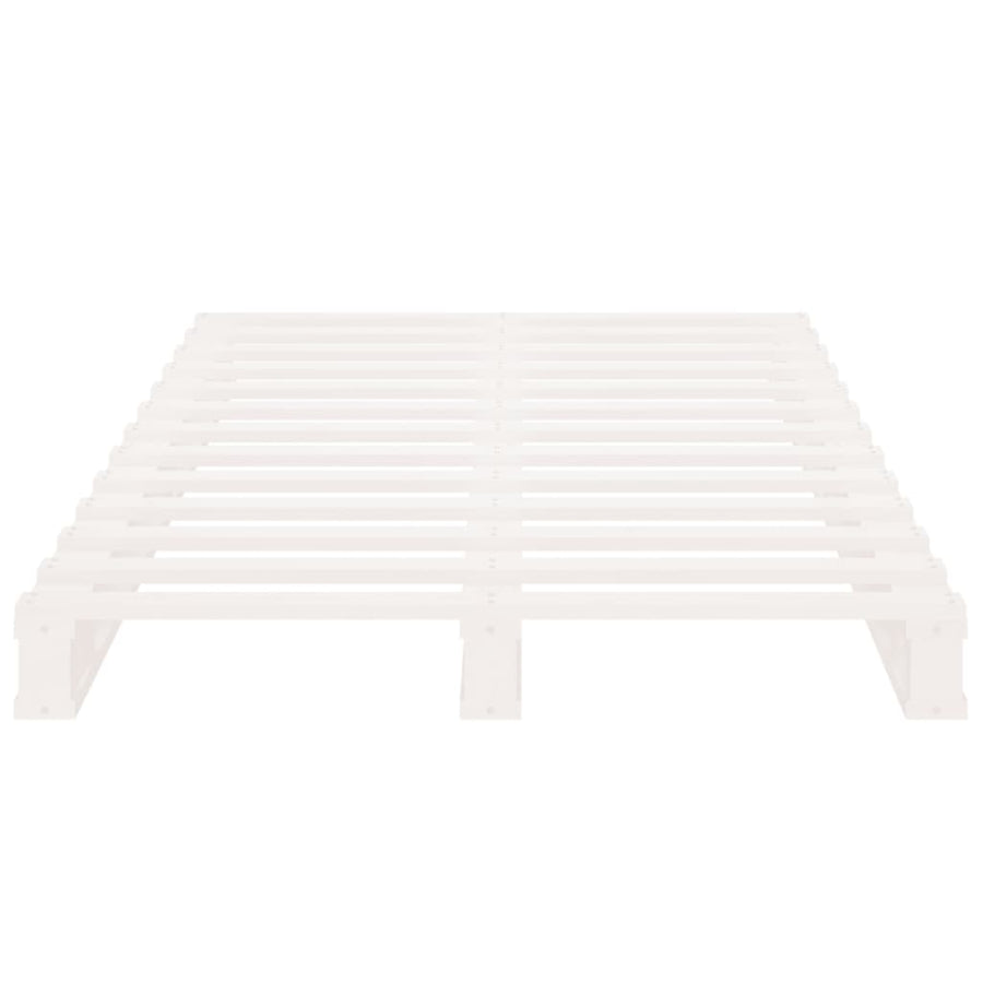 Palletbed Massief Grenenhout 90 x 200 cm Wit
