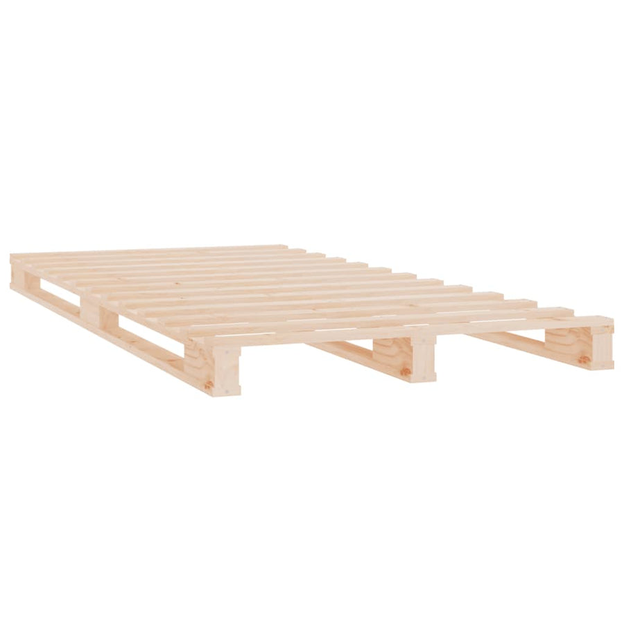 Palletbed Massief Grenenhout 100X200 Cm 100 x 200 cm Naturel