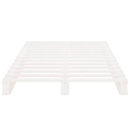 Palletbed Massief Grenenhout 100 x 200 cm Wit