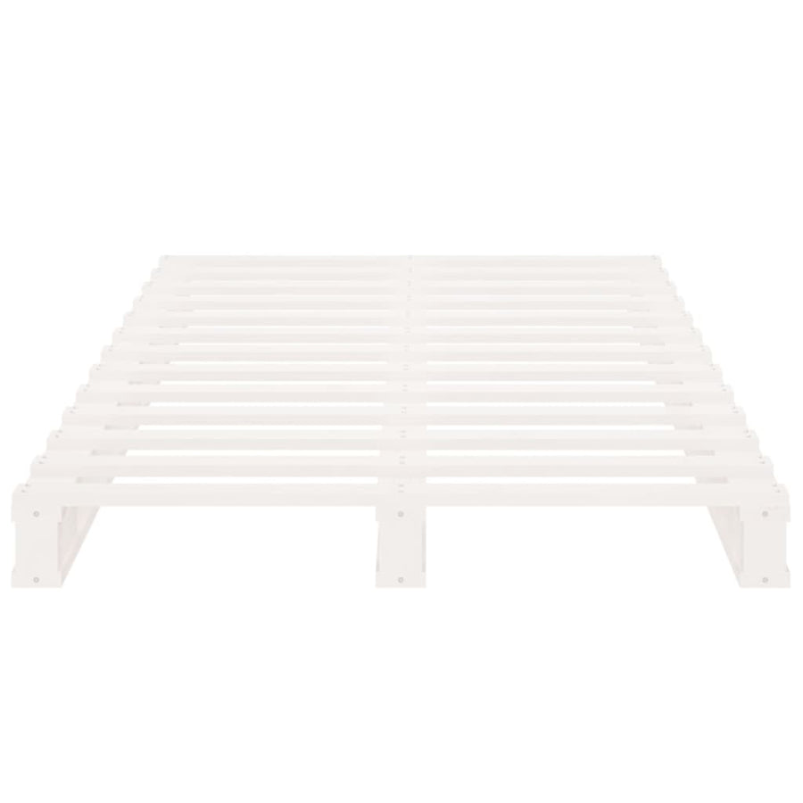 Palletbed Massief Grenenhout 100 x 200 cm Wit