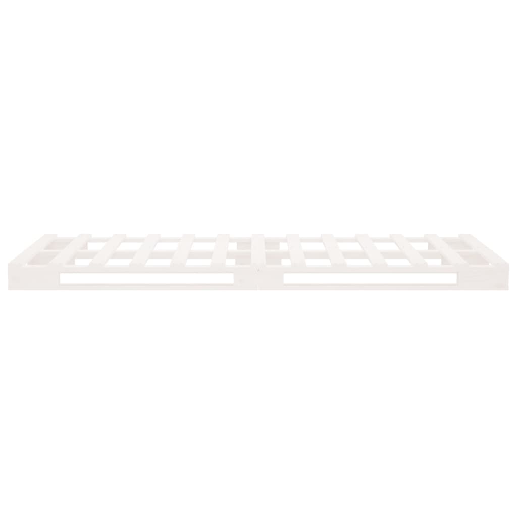 Palletbed Massief Grenenhout 100 x 200 cm Wit