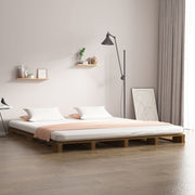 Palletbed massief grenenhout 120x200 cm honingbruin