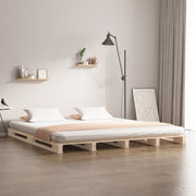 Palletbed massief grenenhout 140x200 cm