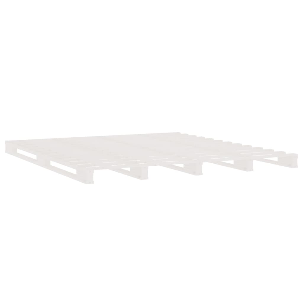 Palletbed Massief Grenenhout 140 x 200 cm Wit