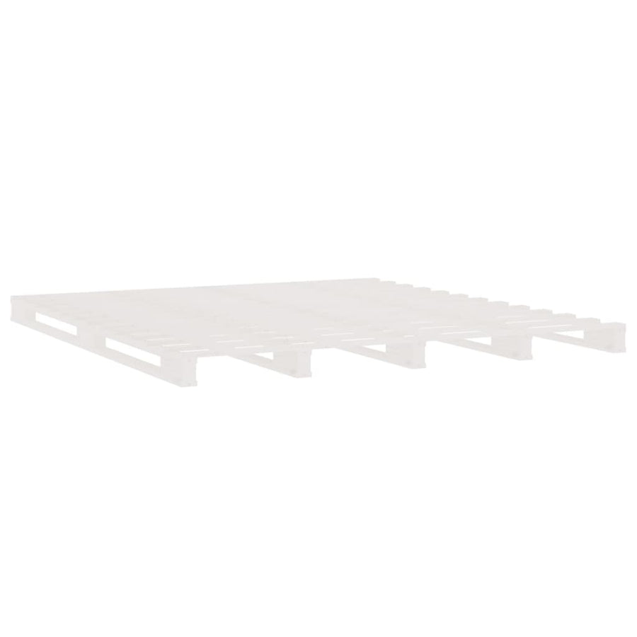 Palletbed Massief Grenenhout 140 x 200 cm Wit