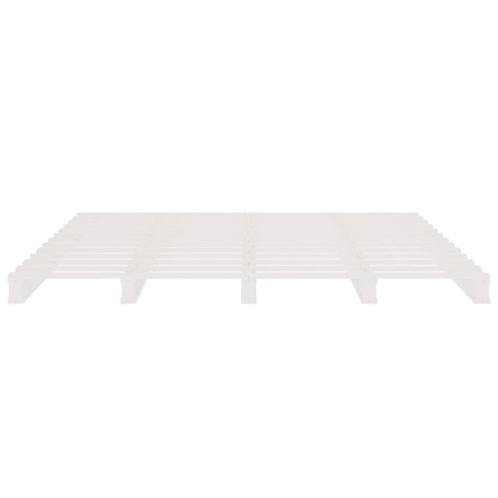 Palletbed Massief Grenenhout 140 x 200 cm Wit