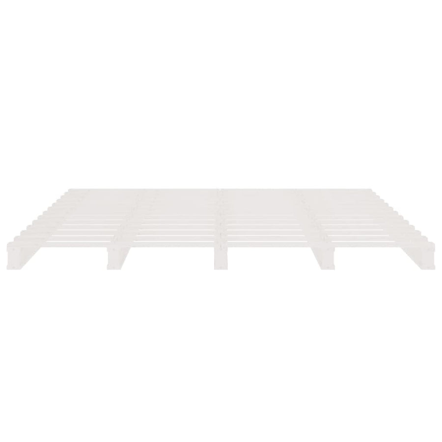 Palletbed Massief Grenenhout 140 x 200 cm Wit