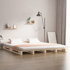 Palletbed Massief Grenenhout 5Ft King Size 150 x 200 cm Naturel