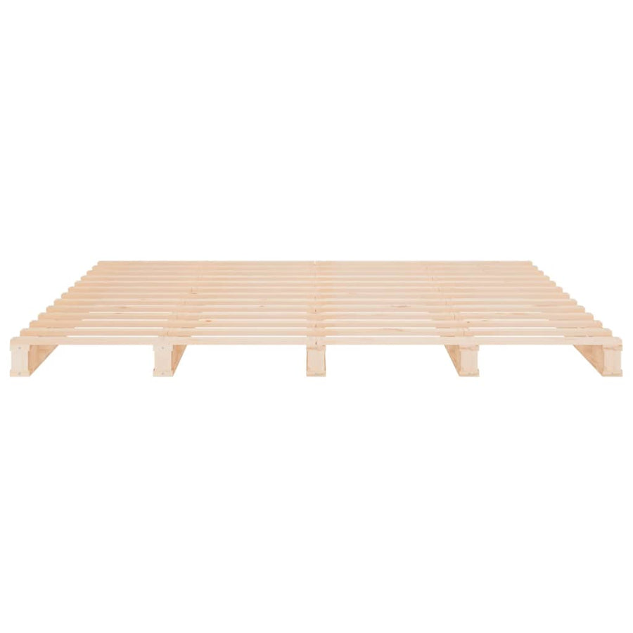 Palletbed Massief Grenenhout 160 x 200 cm Naturel