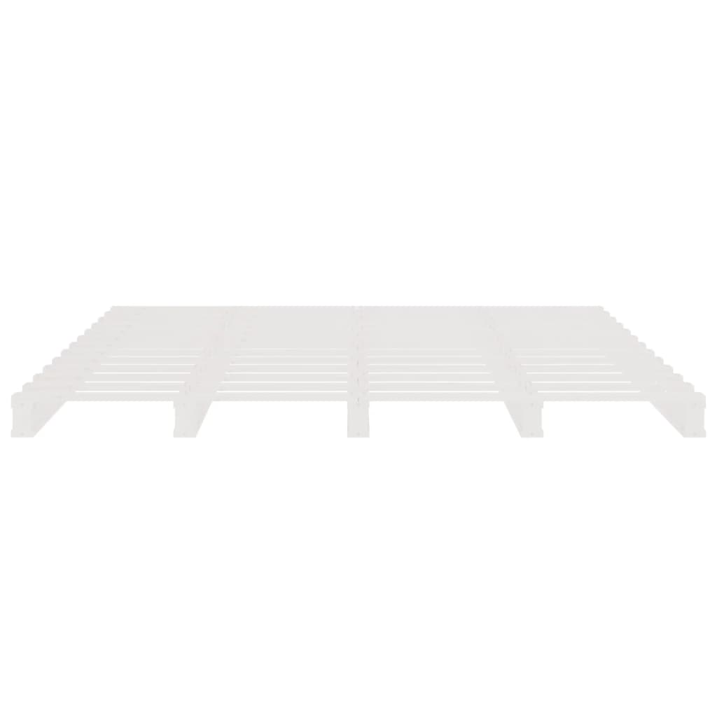 Palletbed Massief Hout 180 x 200 cm Wit