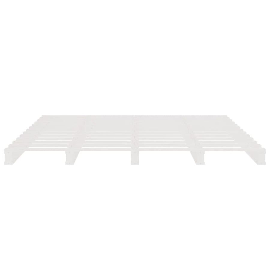 Palletbed Massief Hout 180 x 200 cm Wit