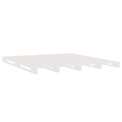 Palletbed Massief Grenenhout 200 x 200 cm Wit