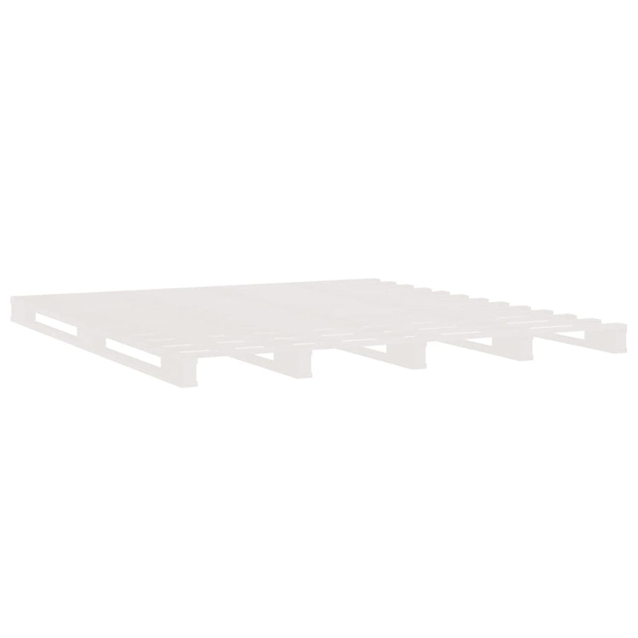 Palletbed Massief Grenenhout 200 x 200 cm Wit