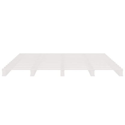Palletbed Massief Grenenhout 200 x 200 cm Wit