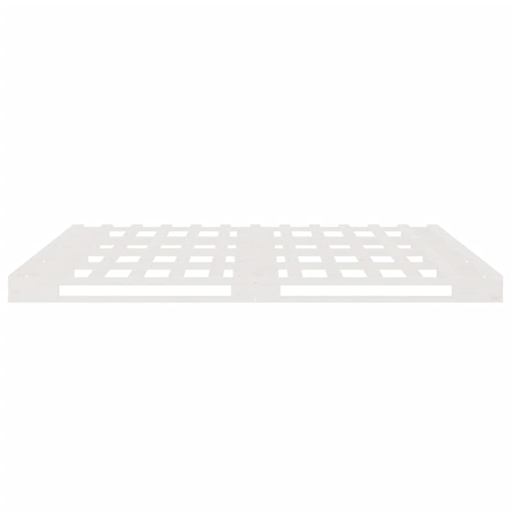 Palletbed Massief Grenenhout 200 x 200 cm Wit