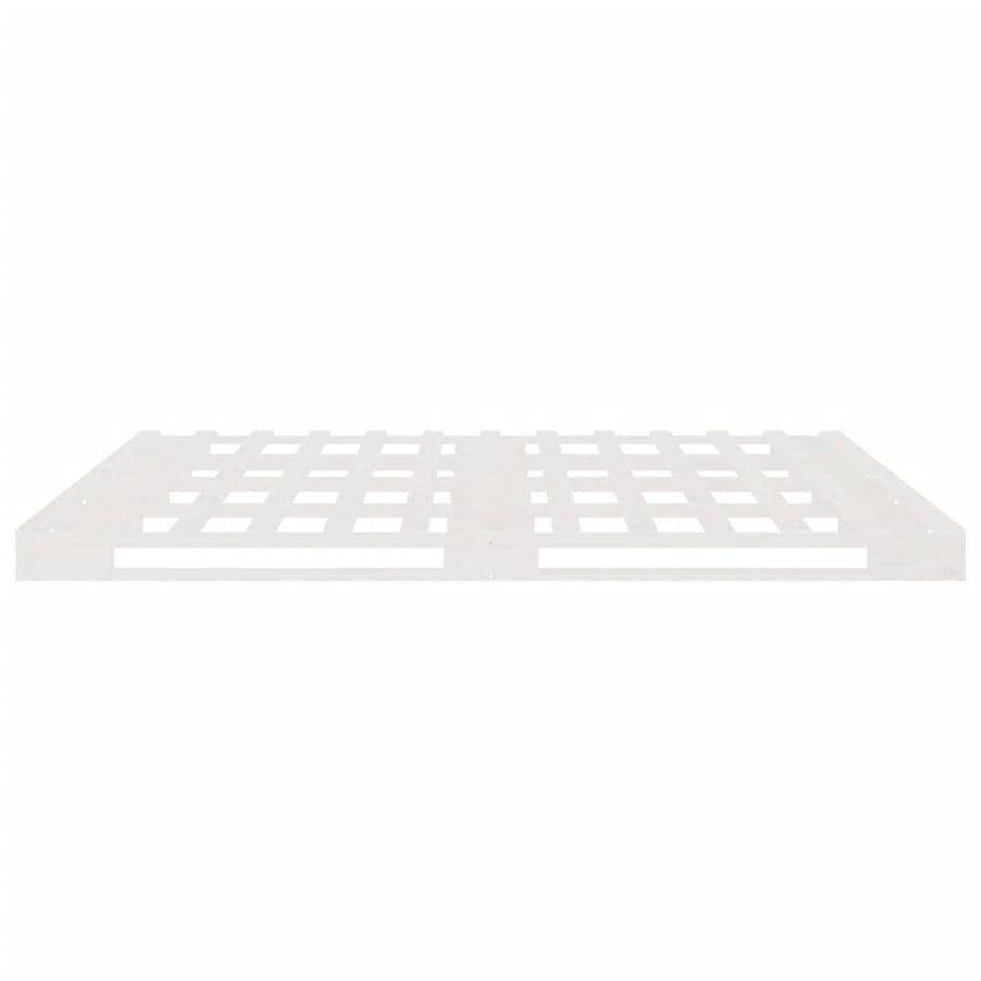 Palletbed Massief Grenenhout 200 x 200 cm Wit
