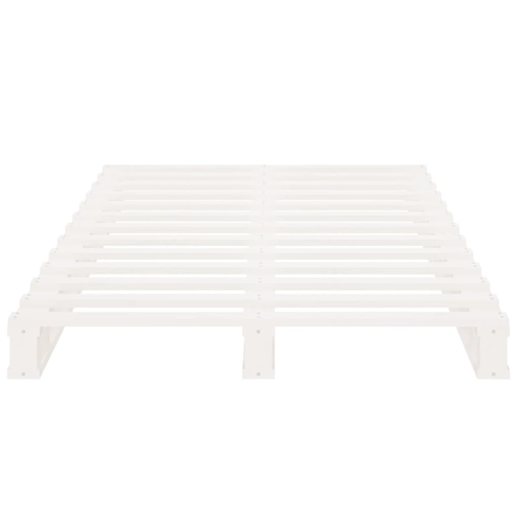 Palletbed Massief Grenenhout 2Ft6 Small Single 75 x 190 cm Wit