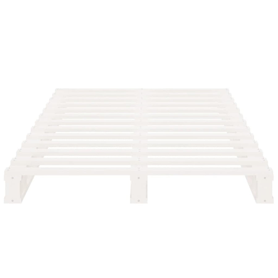 Palletbed Massief Grenenhout 2Ft6 Small Single 75 x 190 cm Wit