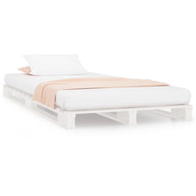 Palletbed Massief Grenenhout 90 x 190 cm Wit