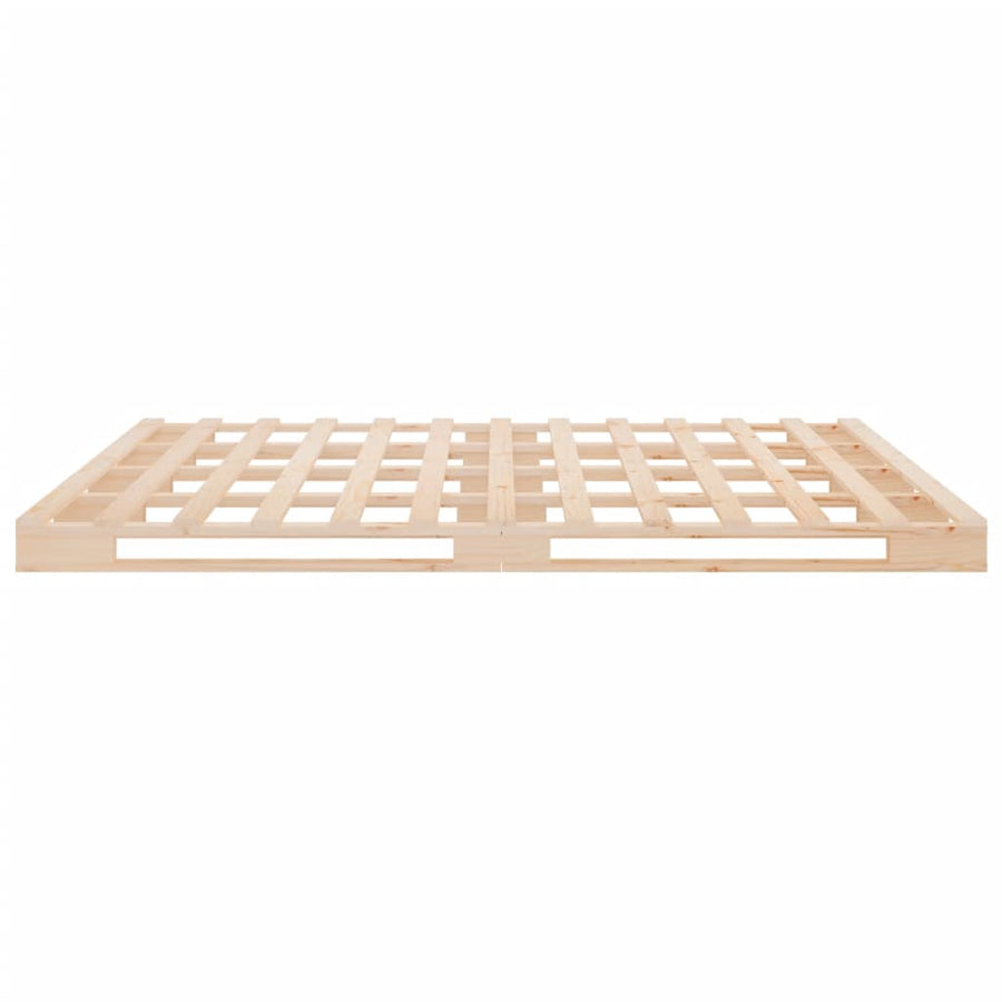 Palletbed Massief Grenenhout 4Ft6 Double 135 x 190 cm Naturel