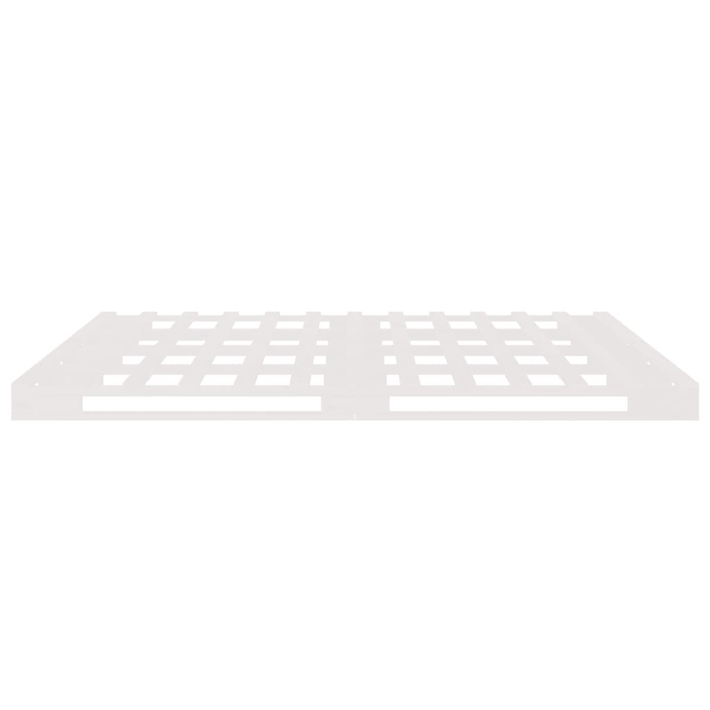 Palletbed massief grenenhout wit 135x190 cm