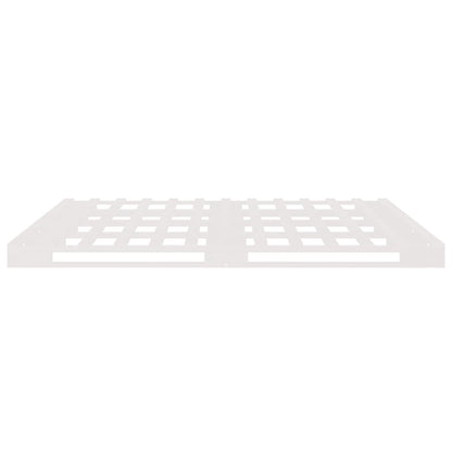 Palletbed massief grenenhout wit 135x190 cm