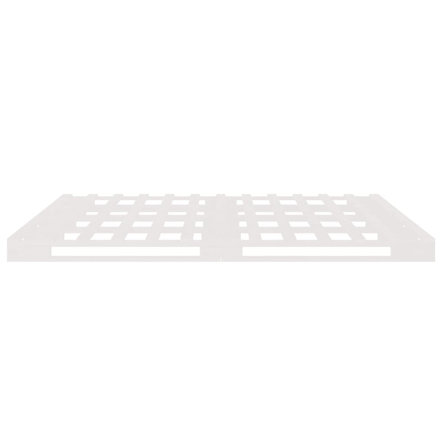 Palletbed massief grenenhout wit 135x190 cm