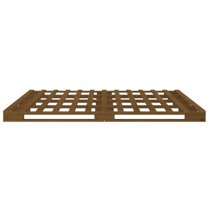 Palletbed Massief Grenenhout 140 x 190 cm Honingbruin