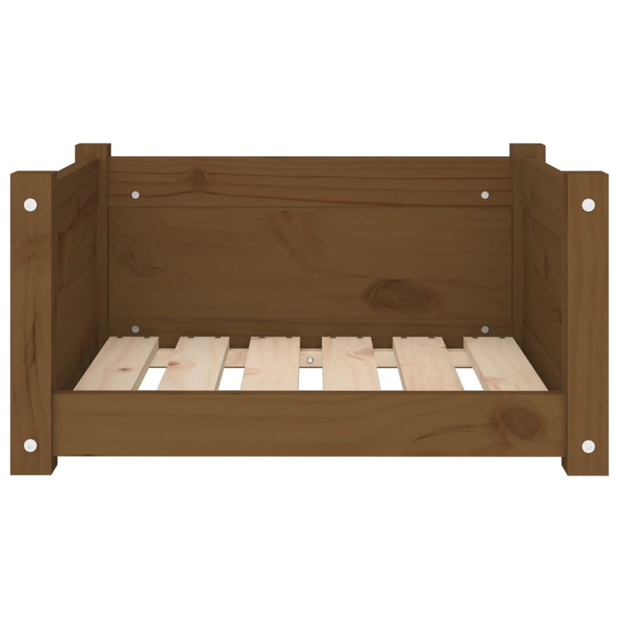 Hondenmand 55,5x45,5x28 cm massief grenenhout honingbruin 55.5 x 45.5 x 28 cm Honingbruin
