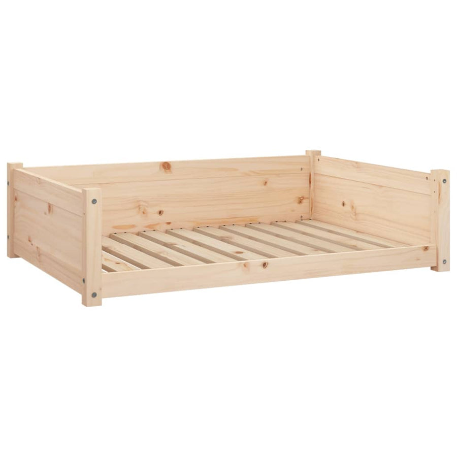 Hondenmand 95,5x65,5x28 cm massief grenenhout 95.5 x 65.5 x 28 cm Naturel