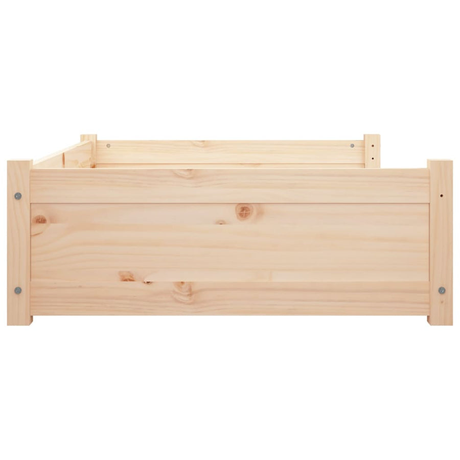 Hondenmand 95,5x65,5x28 cm massief grenenhout 95.5 x 65.5 x 28 cm Naturel