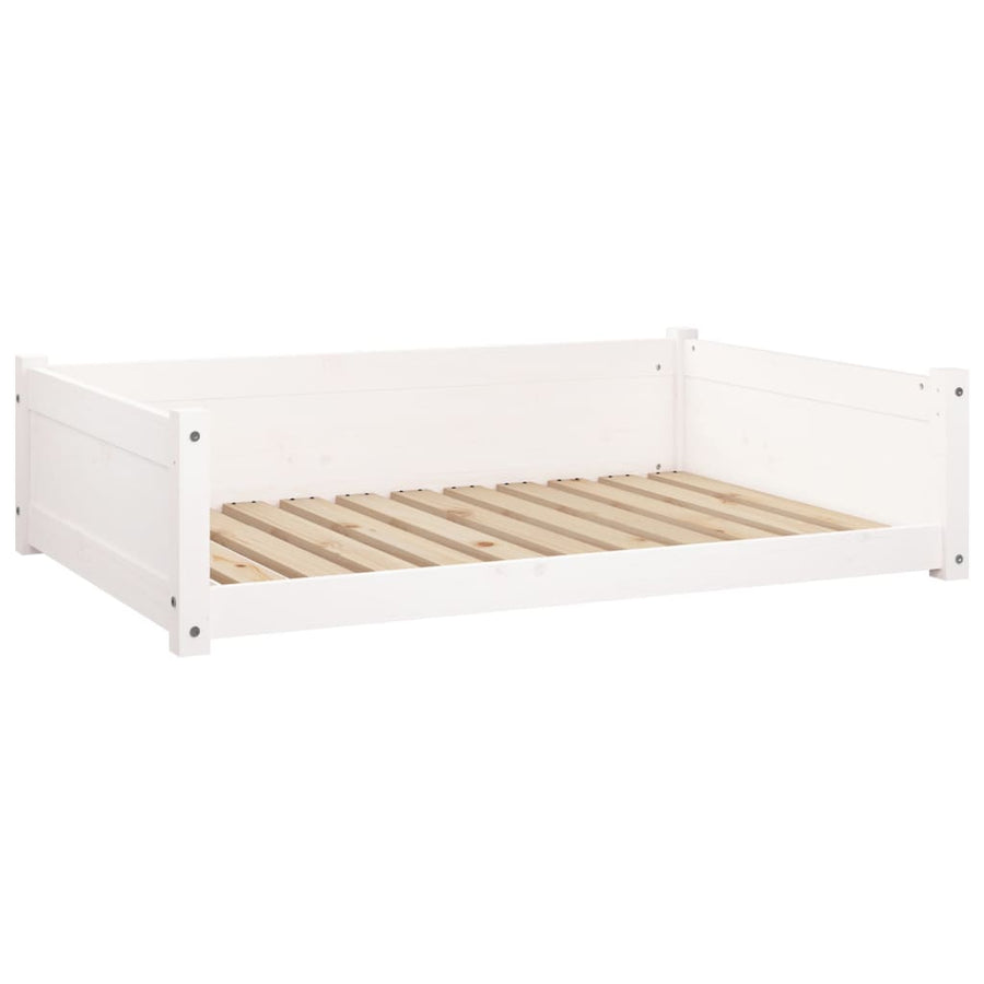Hondenmand 105,5X75,5X28 Cm Massief Grenenhout Wit
